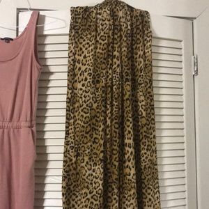 forever 21, leapord pattern, wide legged